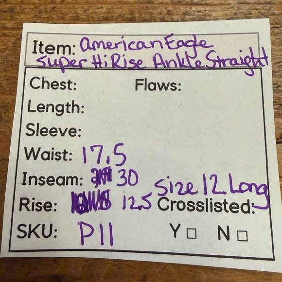 P11 - American Eagle Outfitters Light Blue Hi Rise Ankle Straight Leg Jeans - Picture 8 of 8